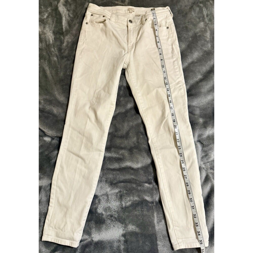 J. Crew Women’s Size 27-28 Small White Stretch Skinny Jeans Style G1972